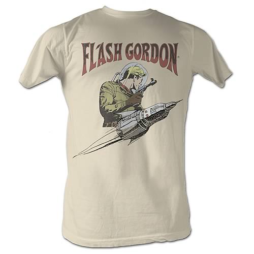 Flash Gordon Flash Rocket White T-Shirt